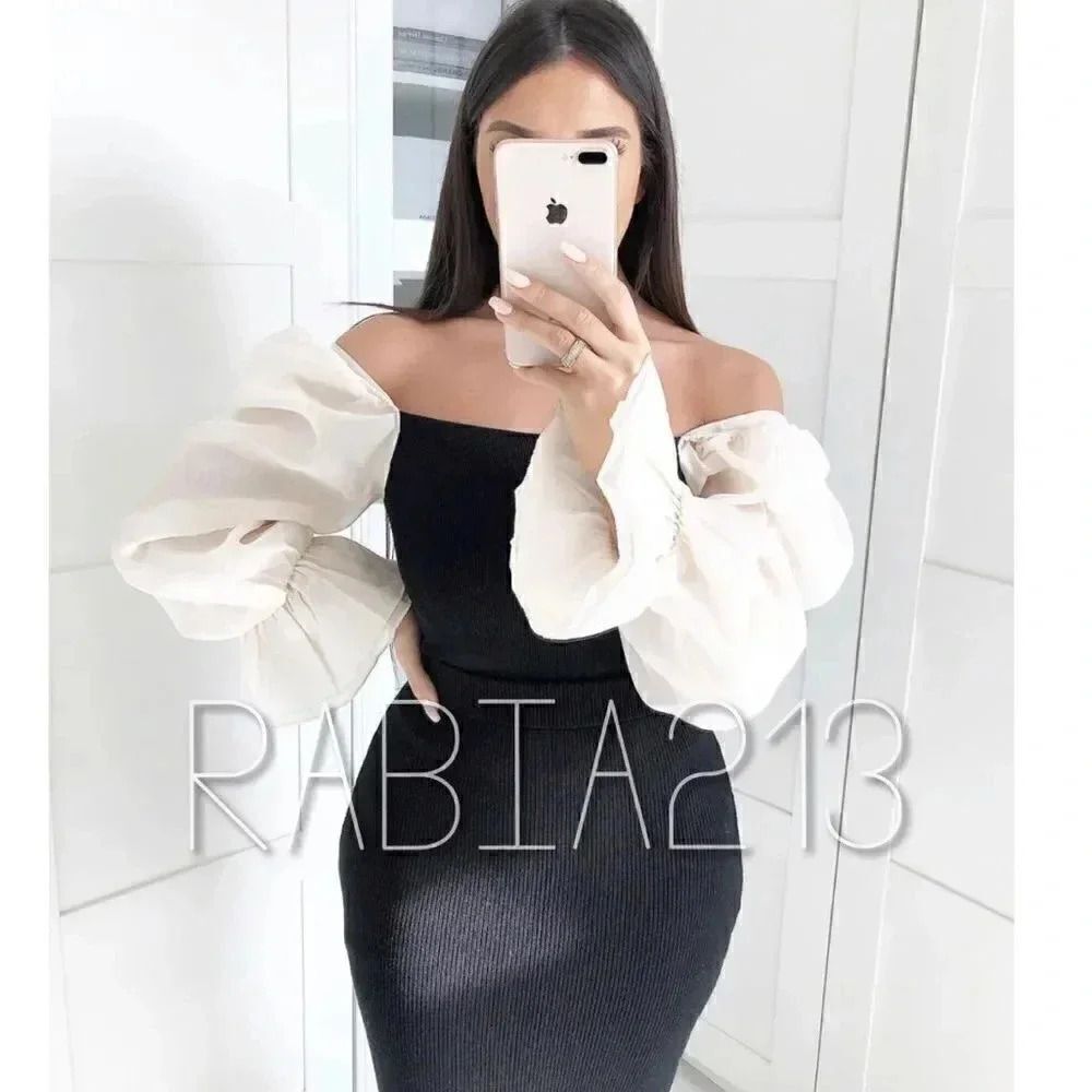 LAST 1!🔥  ZARA COMBINATION SLEEVE TOP